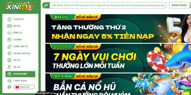 Mưa tiền thưởng đổ bộ, bắn cá Xin88 thả ga 